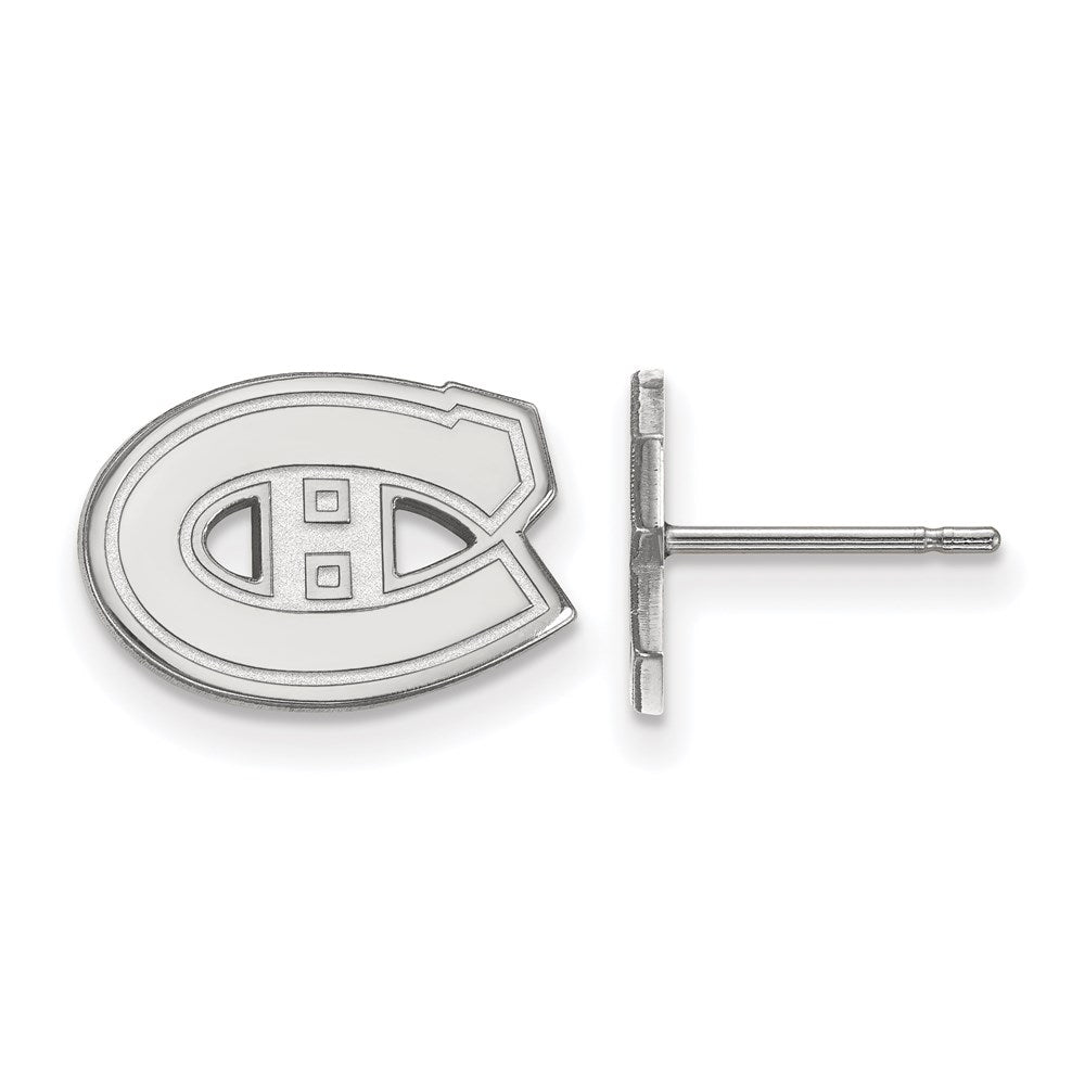 14K Weißgold Nhl Logoart Montreal Canadiens Extra Klein Ohrstecker