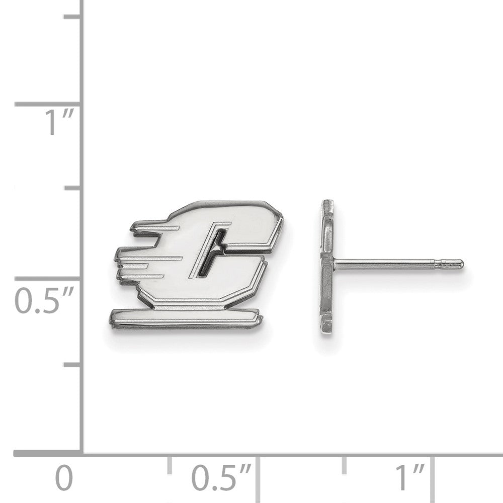 Sterlingsilber Rhodiniert Logoart Central Michigan University Buchstabe C Extra Klein Ohrstecker