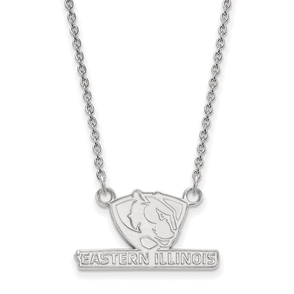 Sterlingsilber Rhodiniert Logoart Eastern Illinois University Klein Anhänger 18 Zoll Halskette