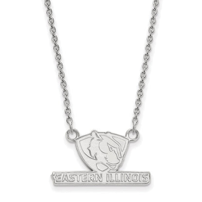 Sterlingsilber Rhodiniert Logoart Eastern Illinois University Klein Anhänger 18 Zoll Halskette