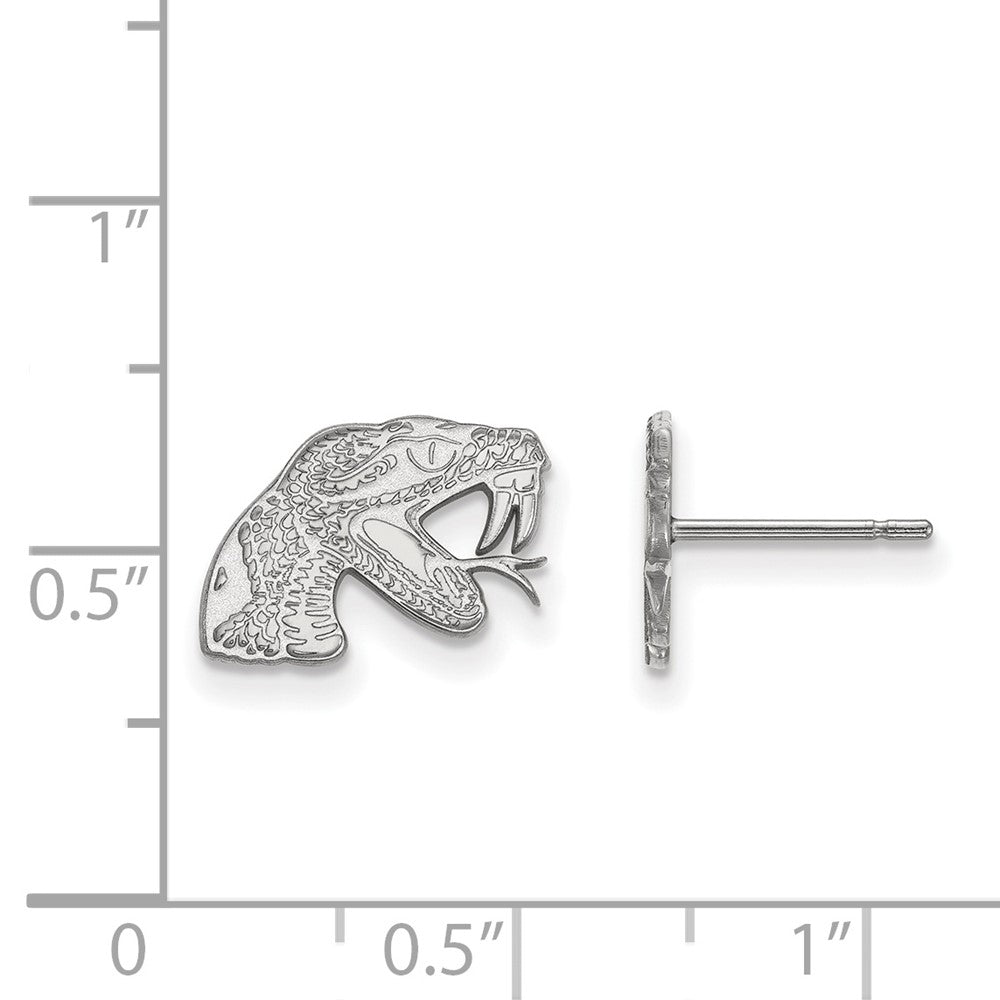 10K Weißgold Logoart Florida A und M University Rattler Extra Klein Ohrstecker