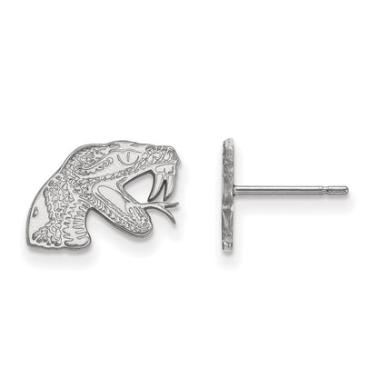 10K Weißgold Logoart Florida A und M University Rattler Extra Klein Ohrstecker