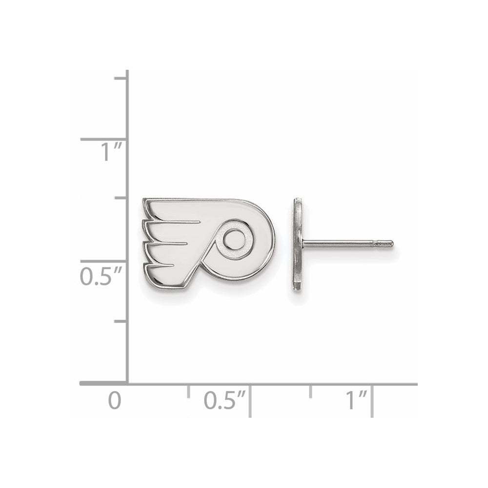 Sterlingsilber Rhodiniert Nhl Logoart Philadelphia Flyers Extra Klein Ohrstecker