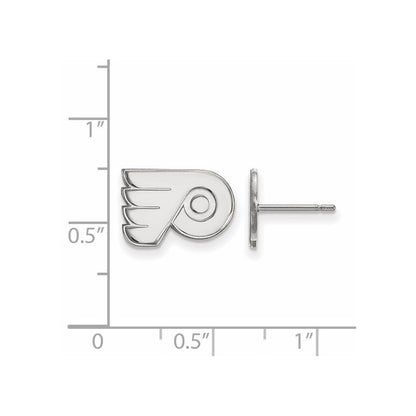 10K Weißgold Nhl Logoart Philadelphia Flyers Extra Klein Ohrstecker