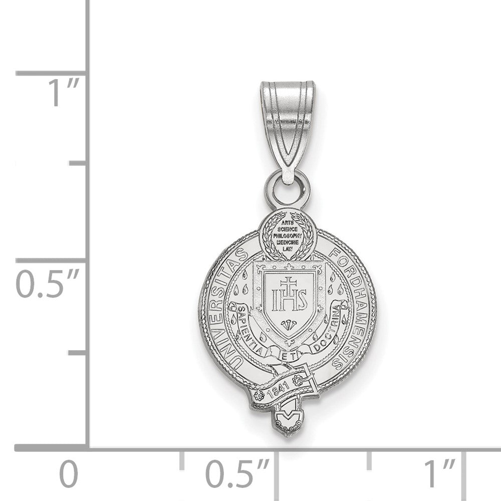 Sterlingsilber Rhodiniert Logoart Fordham University Mittel Wappen Anhänger