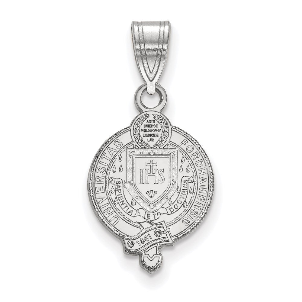 Sterlingsilber Rhodiniert Logoart Fordham University Mittel Wappen Anhänger