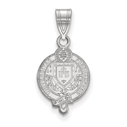 Sterlingsilber Rhodiniert Logoart Fordham University Mittel Wappen Anhänger