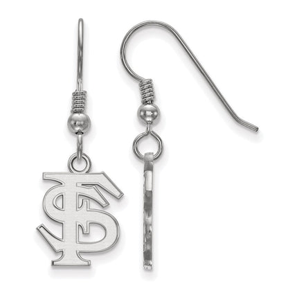 Sterlingsilber Rhodiniert Logoart Florida State University F S Klein Hängend Draht Ohrringe