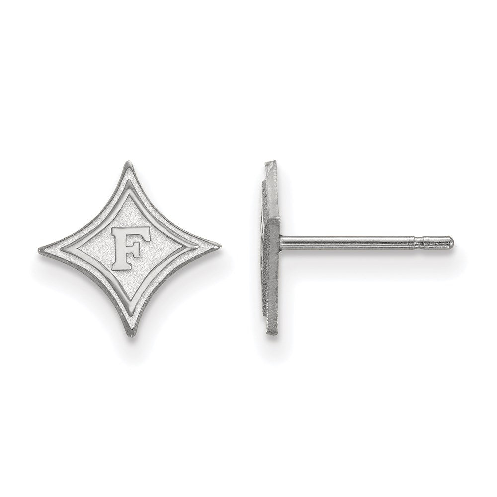 Sterlingsilber Rhodiniert Logoart Furman University Extra Klein Ohrstecker