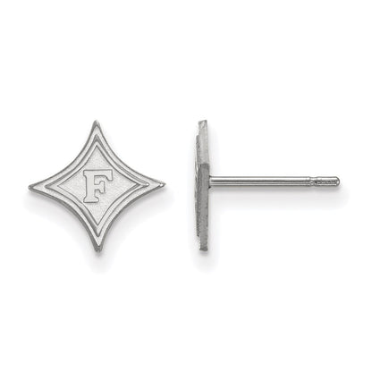 Sterlingsilber Rhodiniert Logoart Furman University Extra Klein Ohrstecker