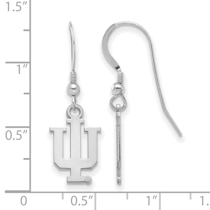 Sterlingsilber Rhodiniert Logoart Indiana University I U Klein Hängend Draht Ohrringe