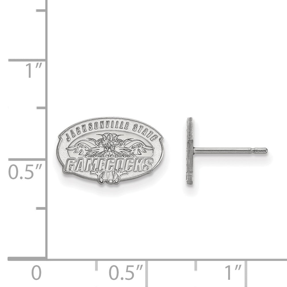 10K Weißgold Logoart Jacksonville State University Extra Klein Ohrstecker