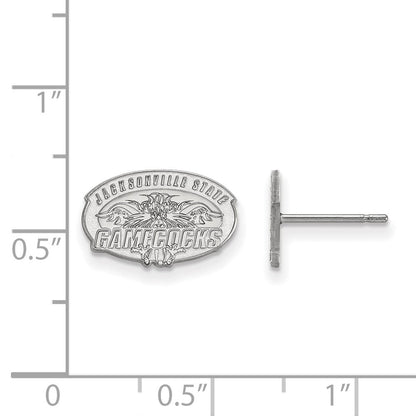 Sterlingsilber Rhodiniert Logoart Jacksonville State University Extra Klein Ohrstecker