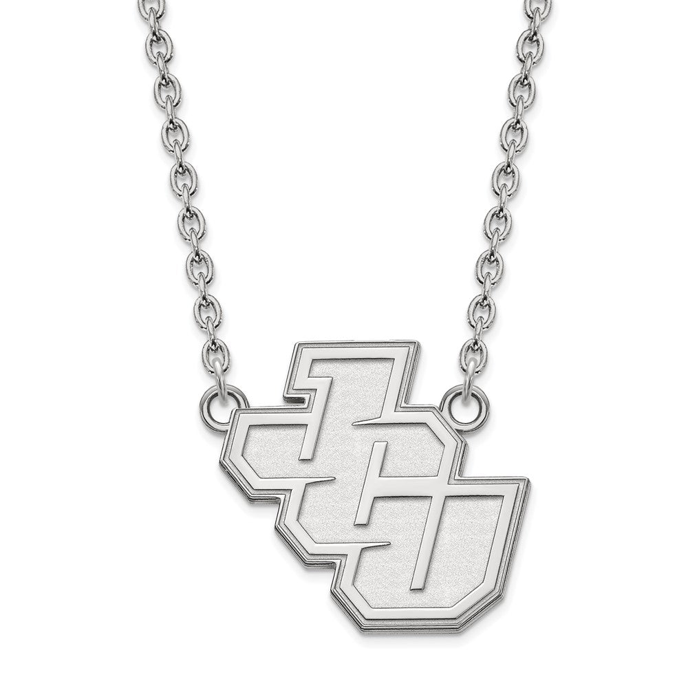 Sterlingsilber Rhodiniert Logoart John Carroll University Groß Anhänger 18 Zoll Halskette