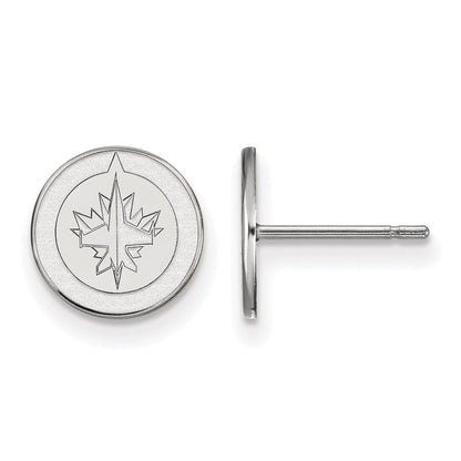 14K Weißgold Nhl Logoart Winnipeg Jets Extra Klein Ohrstecker