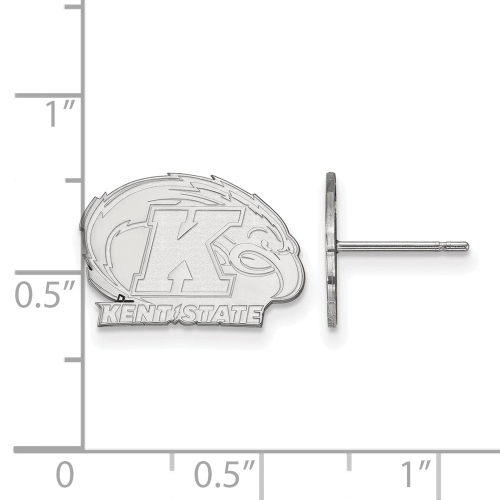 Sterlingsilber Rhodiniert Logoart Kent State University Extra Klein Ohrstecker