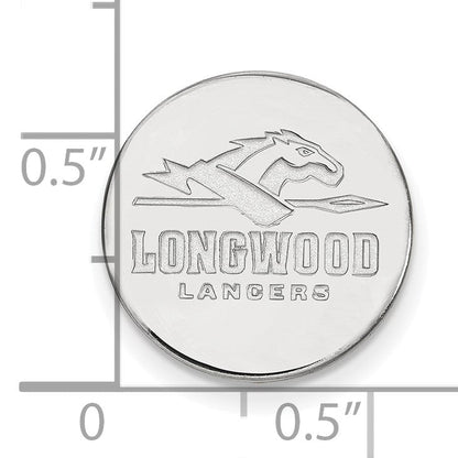 14K Weißgold Logoart Longwood University Lancers Anstecknadel
