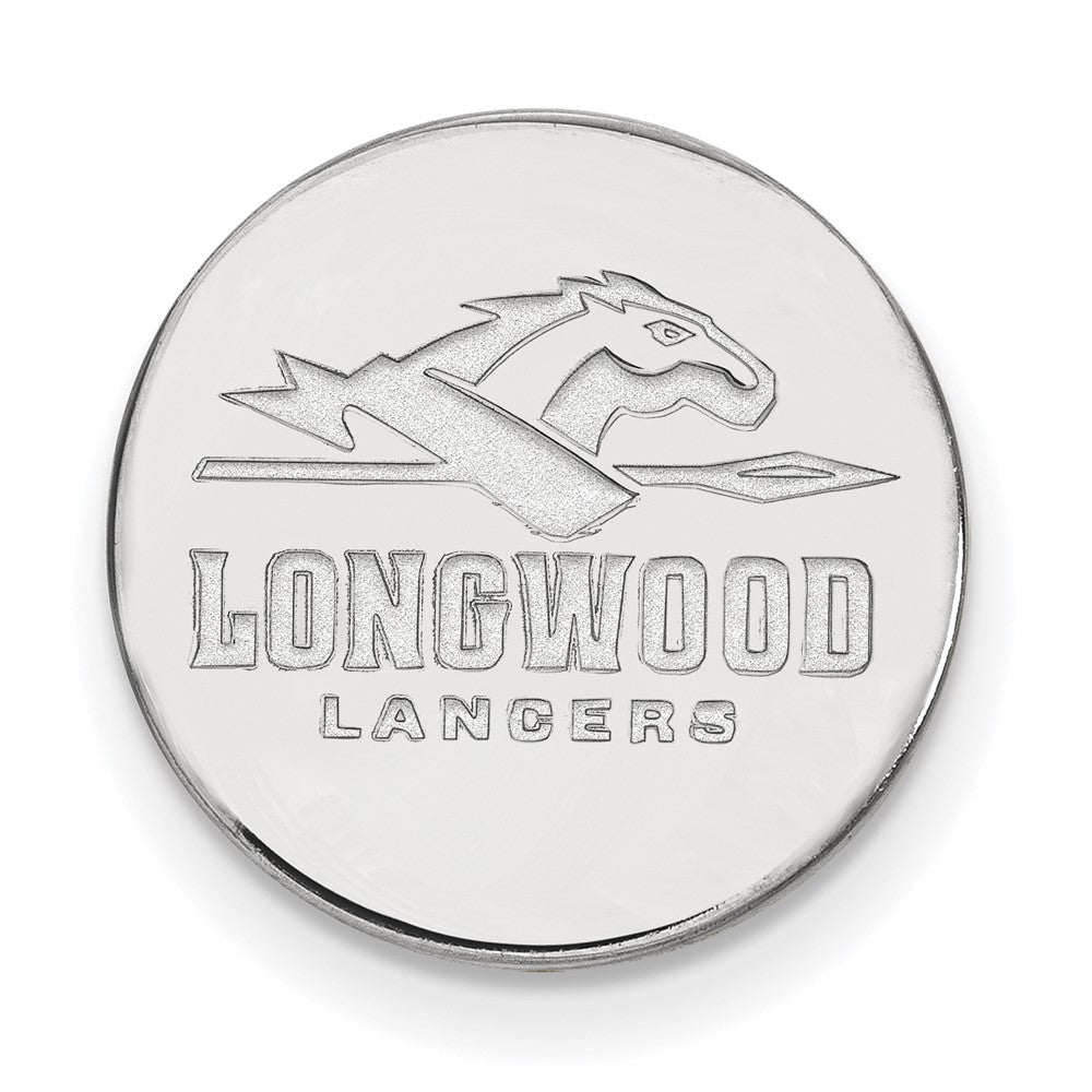 14K Weißgold Logoart Longwood University Lancers Anstecknadel