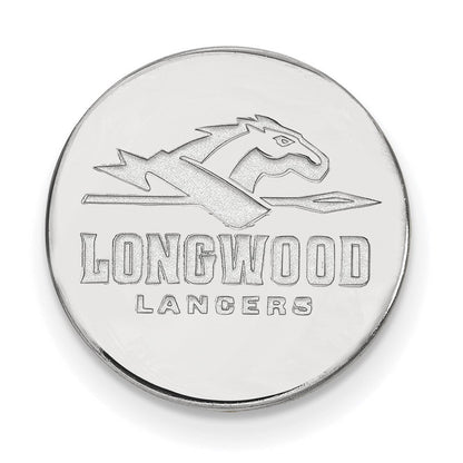 14K Weißgold Logoart Longwood University Lancers Anstecknadel