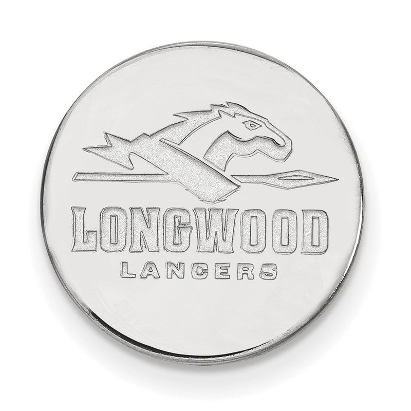 14K Weißgold Logoart Longwood University Lancers Anstecknadel