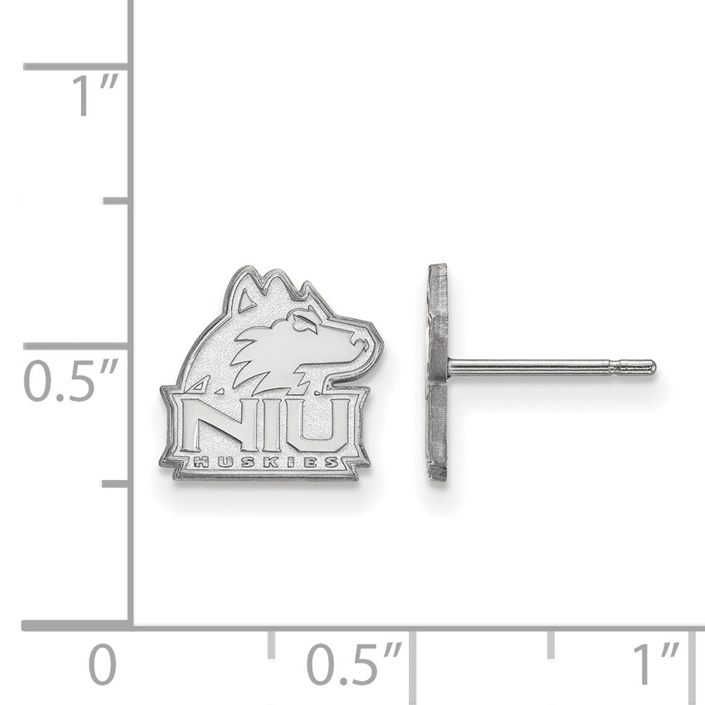 Sterlingsilber Rhodiniert Logoart Northern Illinois University N I U Huskies Extra Klein Ohrstecker