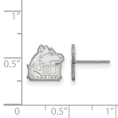 Sterlingsilber Rhodiniert Logoart Northern Illinois University N I U Huskies Extra Klein Ohrstecker