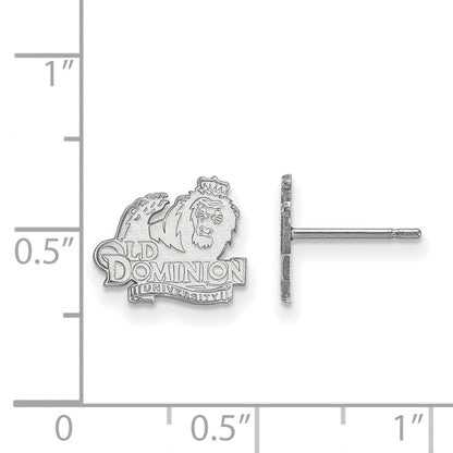 Sterlingsilber Rhodiniert Logoart Old Dominion University Extra Klein Ohrstecker