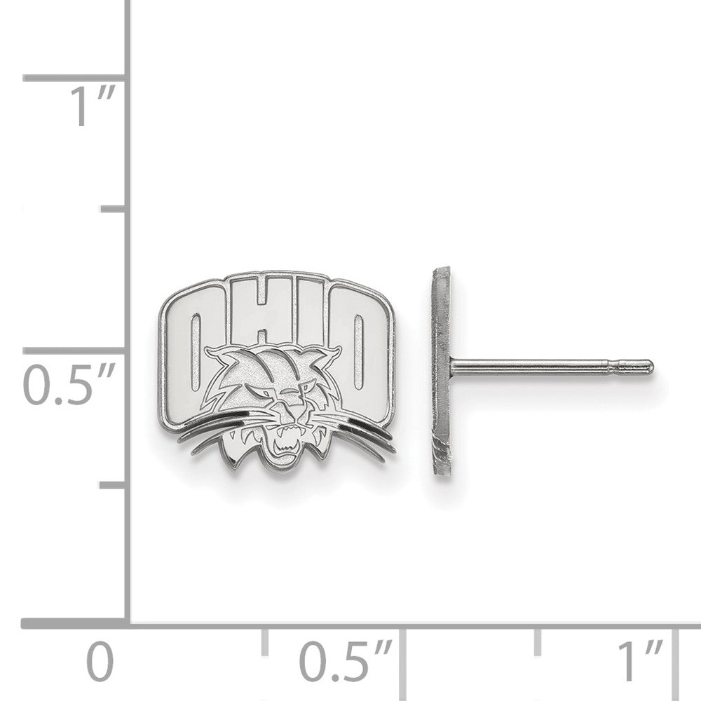 Sterlingsilber Rhodiniert Logoart Ohio University Extra Klein Ohrstecker