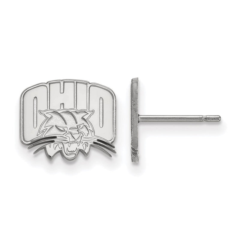 Sterlingsilber Rhodiniert Logoart Ohio University Extra Klein Ohrstecker