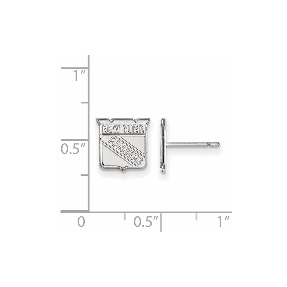Sterlingsilber Rhodiniert Nhl Logoart New York Rangers Extra Klein Ohrstecker