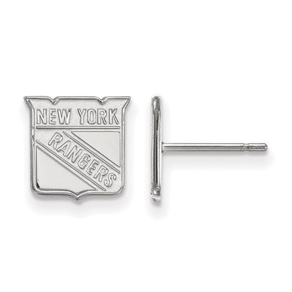 Sterlingsilber Rhodiniert Nhl Logoart New York Rangers Extra Klein Ohrstecker