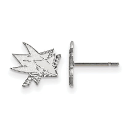 Sterlingsilber Rhodiniert Nhl Logoart San Jose Sharks Extra Klein Ohrstecker