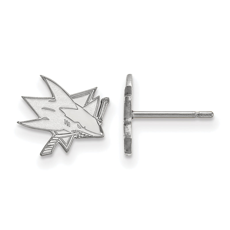Sterlingsilber Rhodiniert Nhl Logoart San Jose Sharks Extra Klein Ohrstecker