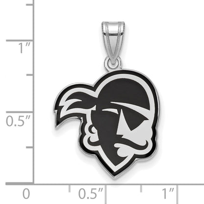 Sterlingsilber Rhodiniert Logoart Seton Hall University Pirat Groß Emailliert Anhänger