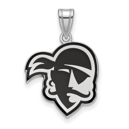 Sterlingsilber Rhodiniert Logoart Seton Hall University Pirat Groß Emailliert Anhänger