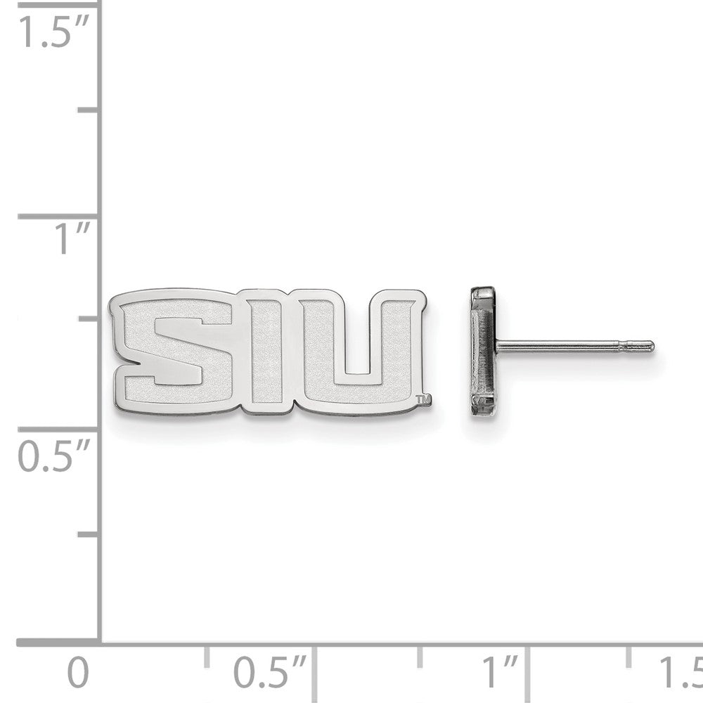 Sterlingsilber Rhodiniert Logoart Southern Illinois University S I U Extra Klein Ohrstecker
