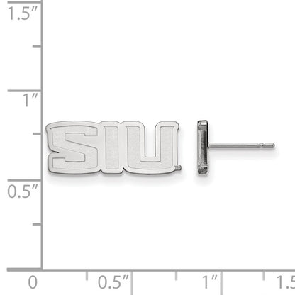 Sterlingsilber Rhodiniert Logoart Southern Illinois University S I U Extra Klein Ohrstecker