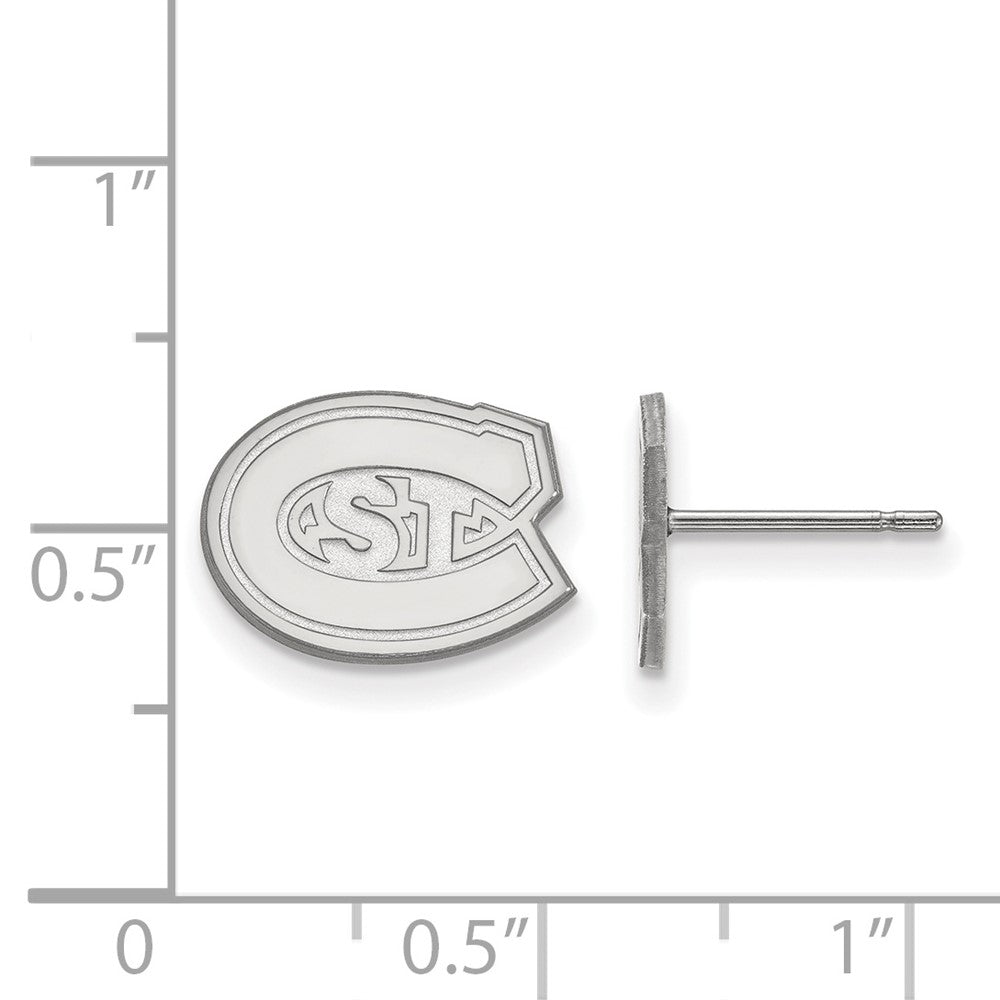 Sterlingsilber Rhodiniert Logoart St. Cloud State University Extra Klein Ohrstecker