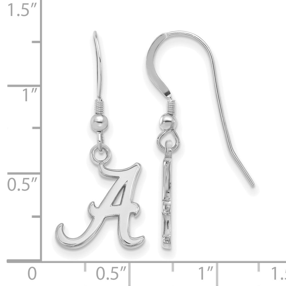 Sterlingsilber Rhodiniert Logoart University Of Alabama Buchstabe A Klein Hängend Draht Ohrringe