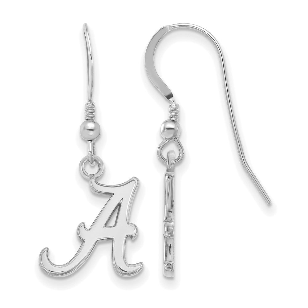 Sterlingsilber Rhodiniert Logoart University Of Alabama Buchstabe A Klein Hängend Draht Ohrringe