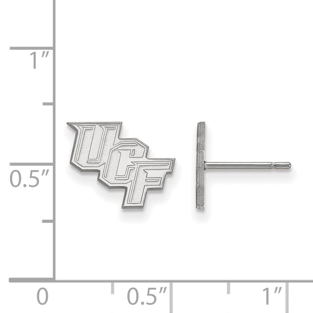 10K Weißgold Logoart University Of Central Florida U C F Extra Klein Ohrstecker