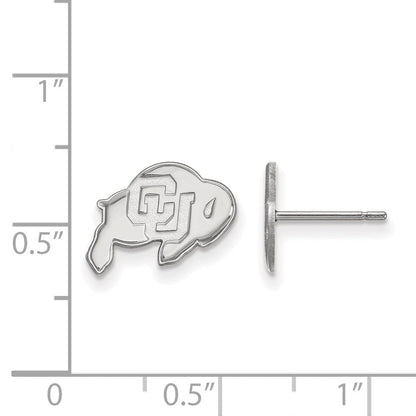 10K Weißgold Logoart University Of Colorado Buffalo Extra Klein Ohrstecker