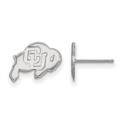 Sterlingsilber Rhodiniert Logoart University Of Colorado Buffalo Extra Klein Ohrstecker