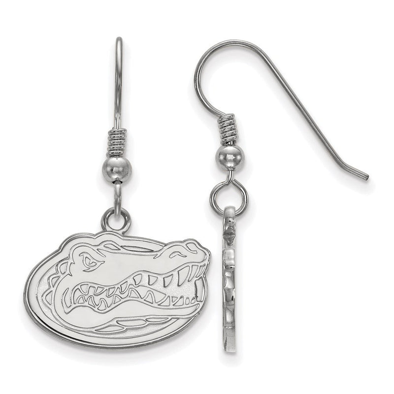 Sterlingsilber Rhodiniert Logoart University Of Florida Gator Klein Hängend Draht Ohrringe