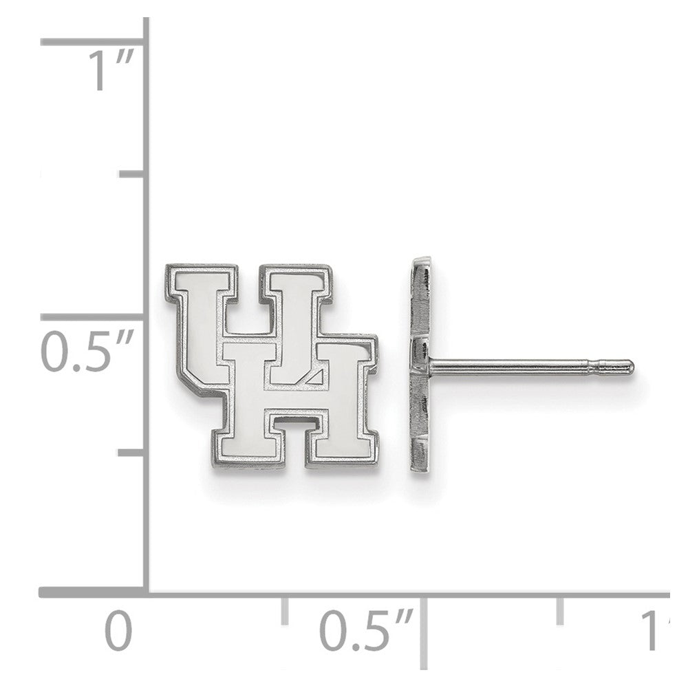 Sterlingsilber Rhodiniert Logoart University Of Houston U H Extra Klein Ohrstecker