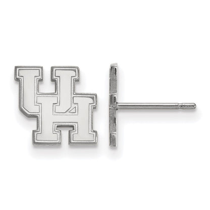 10K Weißgold Logoart University Of Houston U H Extra Klein Ohrstecker