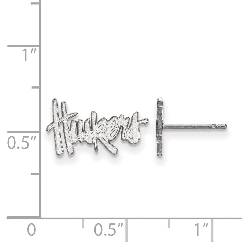 Sterlingsilber Rhodiniert Logoart University Of Nebraska Huskers Extra Klein Ohrstecker