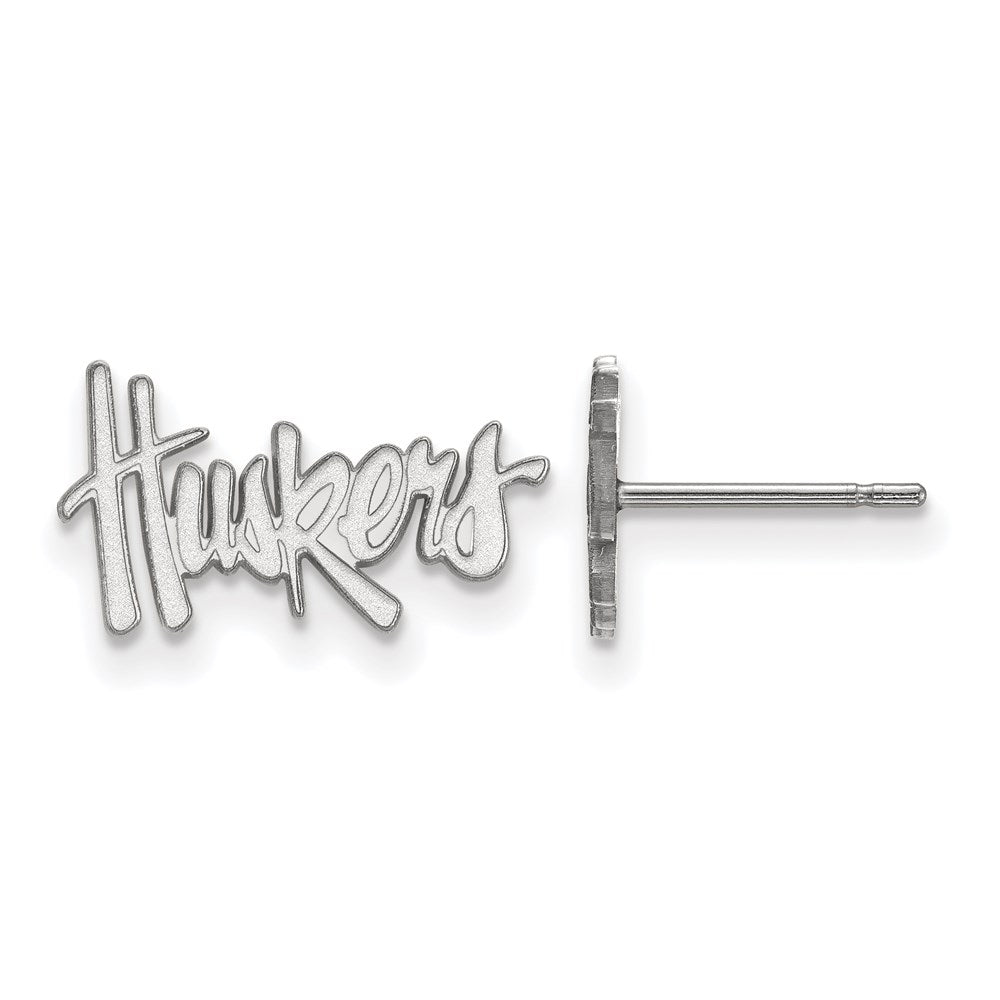 Sterlingsilber Rhodiniert Logoart University Of Nebraska Huskers Extra Klein Ohrstecker