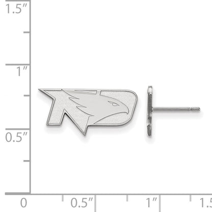 Sterlingsilber Rhodiniert Logoart University Of North Dakota Extra Klein Ohrstecker