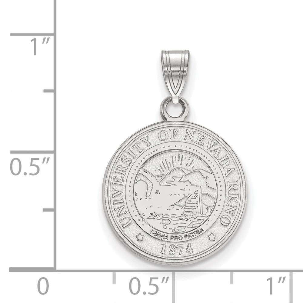 Sterlingsilber Rhodiniert Logoart University Of Nevada Reno Mittel Wappen Anhänger